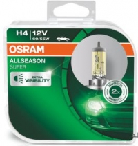 Галогенные лампы H4 OSRAM ALLSEASON SUPER (пара)